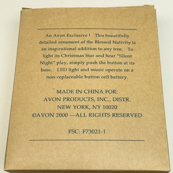 Nativity Christmas Ornament 2000 Avon Divine Baby Jesus Star DOES NOT WORK Read - Picture 10 of 10